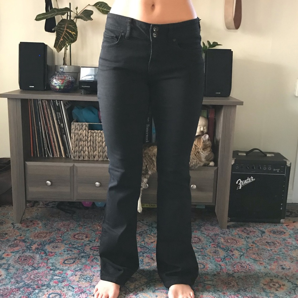 Black boot cut jeans
